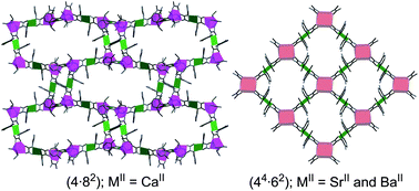 Graphical abstract: Influence of the alkaline earth cations on the topology of MII/CuII mixed-metal–organic frameworks (M = Ca, Sr and Ba)