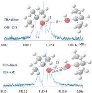 Graphical abstract: Sizing the Ubbelohde effect: the rotational spectrum of a tert-butylalcohol dimer