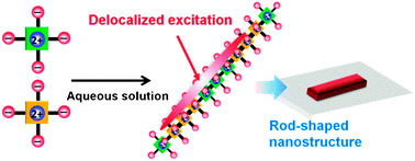 Graphical abstract: Homogeneously mixed porphyrin J-aggregates with rod-shaped nanostructuresvia zwitterionic self-assembly