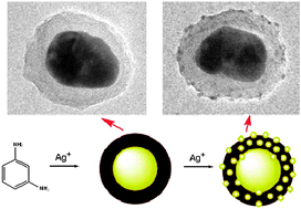 Graphical abstract: Ag@poly(m-phenylenediamine)-Ag core–shell nanoparticles: one-step preparation, characterization, and their application for H2O2 detection