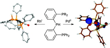 Graphical abstract: Pincer ligands with an all-phosphorus donor set: subtle differences between rhodium and palladium