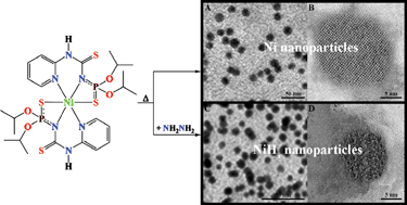 Graphical abstract: Influence of the coordination mode in [Ni{RC(S)NP(S)(OiPr)2}2] for the formation of nickel-containing nanoparticles
