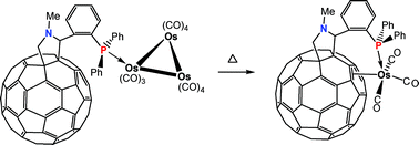 Graphical abstract: Synthesis of the phosphino–fullerene PPh2(o-C6H4)(CH2NMeCH)C60 and its function as an η1-P or η3-P,C2 ligand