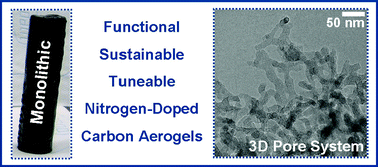 Graphical abstract: A sustainable synthesis of nitrogen-doped carbon aerogels