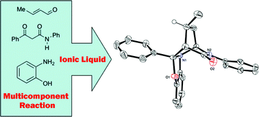 Graphical abstract: Multicomponent reactions in ionic liquids: convenient and ecocompatible access to the 2,6-DABCO core