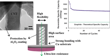 Graphical abstract: Ultrathin alumina-coated carbon nanotubes as an anode for high capacity Li-ion batteries