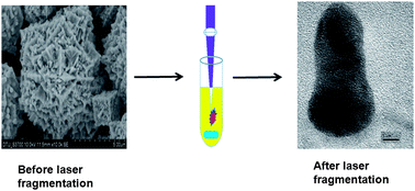 Graphical abstract: Dumbbell shaped nickel nanocrystals synthesized by a laser induced fragmentation method