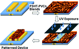 Graphical abstract: Organic thin-film transistors with a photo-patternable semiconducting polymer blend