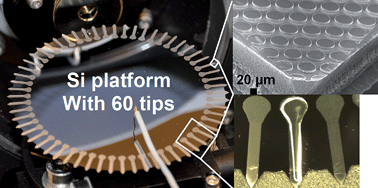 Graphical abstract: A microfabricated silicon platform with 60 microfluidic chips for rapid mass spectrometric analysis