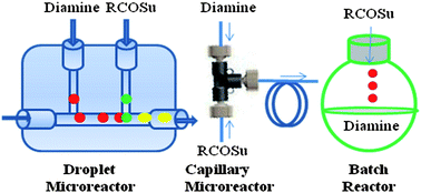 Graphical abstract: Efficient and continuous monoacylation with superior selectivity of symmetrical diamines in microreactors
