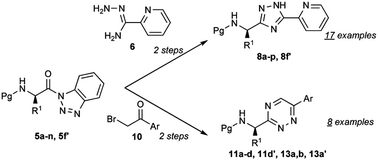 Graphical abstract: Synthesis of chiral α-amino acid-derived 1H-1,2,4-triazoles and 1,2,4-triazines