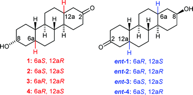 Graphical abstract: The use of symmetry in enantioselective synthesis: Four pairs of chrysene enantiomers prepared from 19-nortestosterone