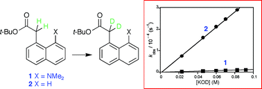 Graphical abstract: peri-Dimethylamino substituent effects on proton transfer at carbon in α-naphthylacetate esters: a model for mandelate racemase