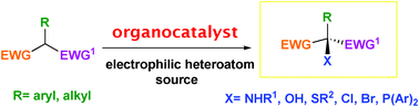 Graphical abstract: Enantioselective organocatalytic α-heterofunctionalization of active methines