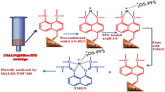 Graphical abstract: Proton sponge-functionalized silica as high performance adsorbents for solid-phase extraction of trace perfluoroalkyl sulfonates in the environmental water samples and their direct analysis by MALDI-TOF-MS