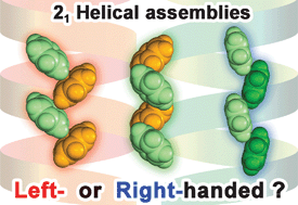 Graphical abstract: Right- and left-handedness of 21 symmetrical herringbone assemblies of benzene