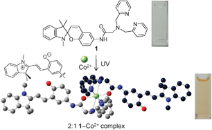 Graphical abstract: Selective colorimetric sensing of Co(ii) in aqueous media with a spiropyran–amide–dipicolylamine linkage under UV irradiation