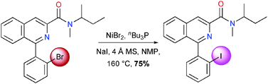 Graphical abstract: Nickel-catalysed aromatic Finkelstein reaction of aryl and heteroaryl bromides