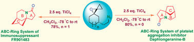 Graphical abstract: Concise enantioselective construction of a bridged azatricyclic framework via domino semipinacol–Schmidt reaction