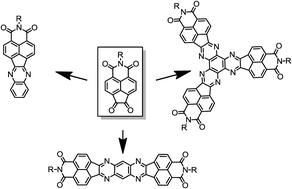 Graphical abstract: Linear and star-shaped naphthalimide-fused pyrazinacenes