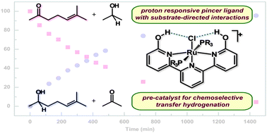 Graphical abstract: 6,6′-Dihydroxy terpyridine: a proton-responsive bifunctional ligand and its application in catalytic transfer hydrogenation of ketones
