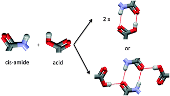 Graphical abstract: Synthon preferences in cocrystals of cis-carboxamides:carboxylic acids