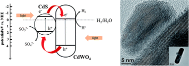 Graphical abstract: In situ synthesis of CdS modified CdWO4 nanorods and their application in photocatalytic H2 evolution