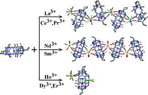 Graphical abstract: Coordination complexes based on pentacyclohexanocucurbit[5]uril and lanthanide(iii) ions: lanthanide contraction effect induced structural variation