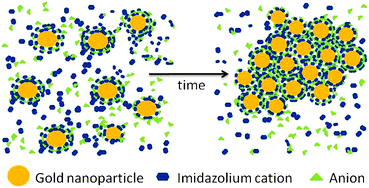 Graphical abstract: Stability of sputter-deposited gold nanoparticles in imidazolium ionic liquids