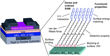 Graphical abstract: Multifunctional phosphonic acid self-assembled monolayers on metal oxides as dielectrics, interface modification layers and semiconductors for low-voltage high-performance organic field-effect transistors
