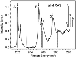 Graphical abstract: The soft X-ray absorption spectrum of the allyl free radical