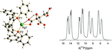 Graphical abstract: Mechanochemical and solution synthesis, and crystal structures and IR and solid-state (CPMAS) NMR spectroscopy of some bis(triphenylphosphine)silver(i) mono- and di-hydrogencitrate systems