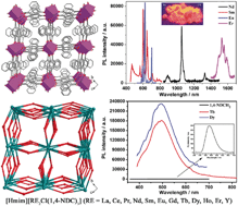 Graphical abstract: Ionothermal syntheses, crystal structures and properties of three-dimensional rare earth metal–organic frameworks with 1,4-naphthalenedicarboxylic acid
