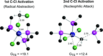 Graphical abstract: Computational study of the double C–Cl bond activation of dichloromethane and phosphine alkylation at [CoCl(PR3)3]