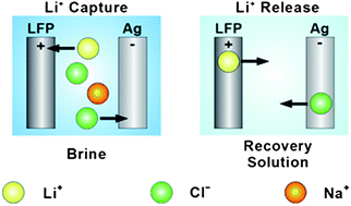 Graphical abstract: Batteries for lithium recovery from brines