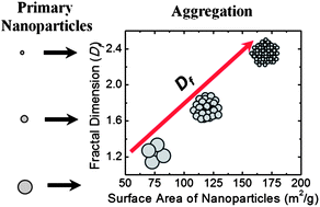 Graphical abstract: Aggregate morphology of nano-TiO2: role of primary particle size, solution chemistry, and organic matter