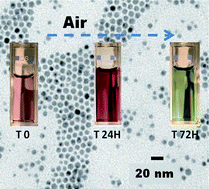 Graphical abstract: Ligand effects on the air stability of copper nanoparticles obtained from organometallic synthesis