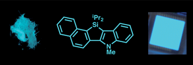 Graphical abstract: Efficient blue electroluminescence of silylene-bridged 2-(2-naphthyl)indole