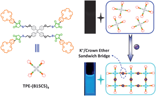 Graphical abstract: Highly sensitive and selective fluorometric off–on K+ probe constructed via host–guest molecular recognition and aggregation-induced emission