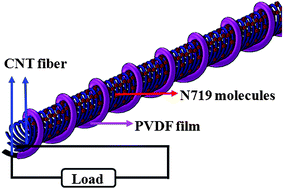 Graphical abstract: All carbon nanotube fiber electrode-based dye-sensitized photovoltaic wire