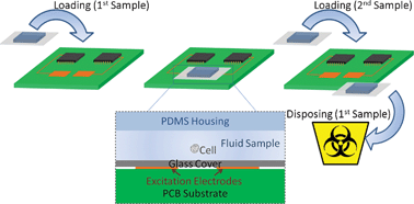 Graphical abstract: Microfluidic diagnostic tool for the developing world: contactless impedance flow cytometry