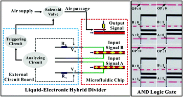 Graphical abstract: Universal logic gates via liquid-electronic hybrid divider