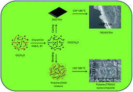 Graphical abstract: Highly conductive graphene by low-temperature thermal reduction and in situ preparation of conductive polymer nanocomposites
