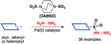 Graphical abstract: Palladium-catalysed aminosulfonylation of aryl-, alkenyl- and heteroaryl halides: scope of the three-component synthesis of N-aminosulfonamides