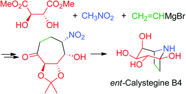 Graphical abstract: Total synthesis of ent-calystegine B4 via nitro-Michael/aldol reaction