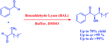 Graphical abstract: Benzaldehyde lyase-catalyzed diastereoselective C–C bond formation by simultaneous carboligation and kinetic resolution