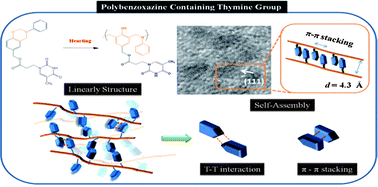 Graphical abstract: Heteronucleobase-functionalized benzoxazine: synthesis, thermal properties, and self-assembled structure formed through multiple hydrogen bonding interactions
