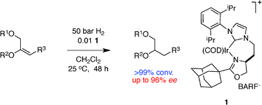 Graphical abstract: Iridium catalyzed enantioselective hydrogenation of α-alkoxy and β-alkoxy vinyl ethers