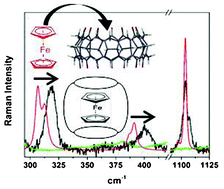 Graphical abstract: Structural interrogation of a cucurbit[7]uril-ferrocene host–guest complex in the solid state: a Raman spectroscopy study