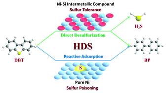 Graphical abstract: High sulfur tolerance of Ni–Si intermetallics as hydrodesulfurization catalysts